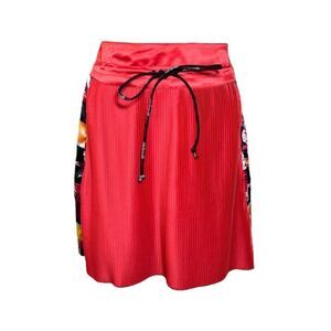 Roberto Cavalli Sport plisse pleat drawstring mini skirt Italy Sz XL NWT